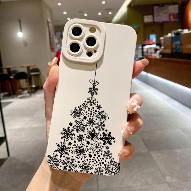 Festive Christmas Tree Graphic Phone Case For 16 15 14 13 12 11 Pro X XR XS SE2 8 7 Plus Pro Max Mini Silicone Back Cover_voghion.com