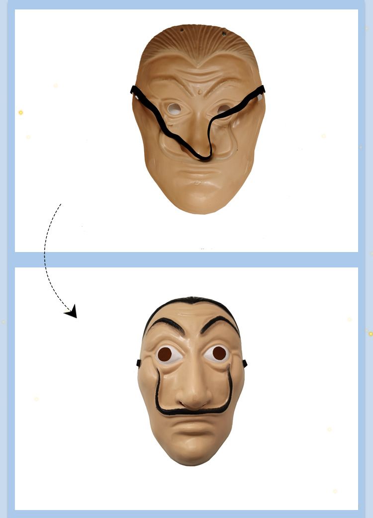 Máscara de Dalí para Halloween, accesorio para actuación de cosplay, máscara de Dalí_voghion.com