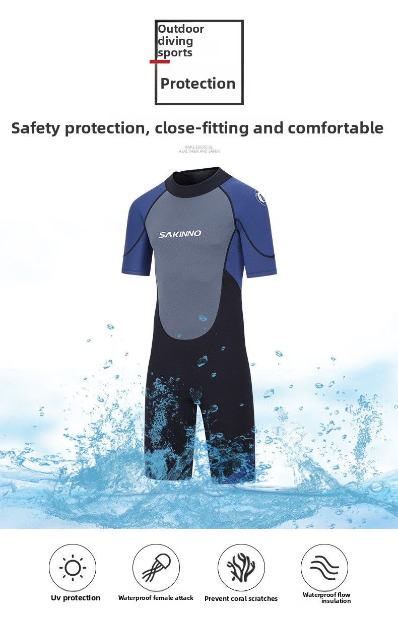 Muta intera da uomo, calda, antifreddo, antisole, muta da sub a maniche corte, per nuoto, moto d'acqua, surf, snorkeling,_voghion.com