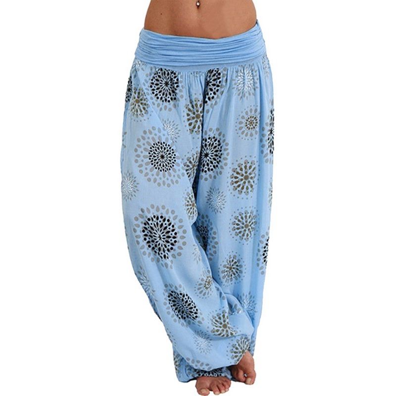 Pantaloni casual harem con stampa digitale lunga da donna_voghion.com