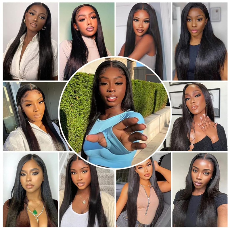 2x6 Lace Closure Straight 100% Human Hair Kim K Middle Part Closure Straight HD Transparent Lace Closure 2x6 Human Hair Kim K Closure 16inch_voghion.com