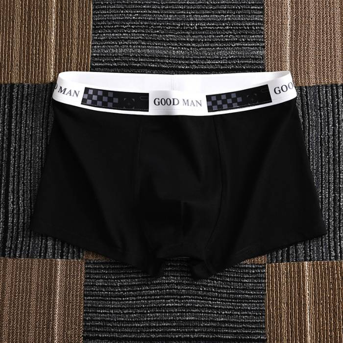 Bokseršorti liela izmēra bezšuvju kokvilnas vīle Vīriešu bokseršorti vasaras plānās daļas izmērs: L-4XL_voghion.com