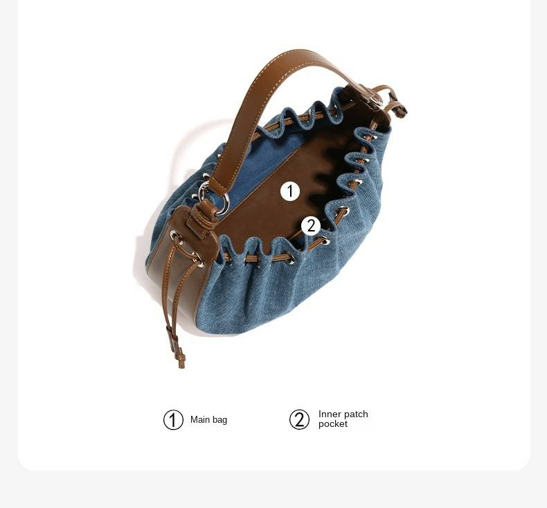 Vintage-Inspired Small Design Drawstring Tote Bag for Women - Crescent Shape Underarm Bag, Versatile Crossbody or Shoulder Backpack_voghion.com