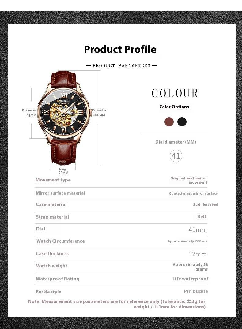 Montre squelette automatique pour homme avec bracelet en cuir, étanche et lumineuse, design ajouré double face, montre mécanique tendance_voghion.com