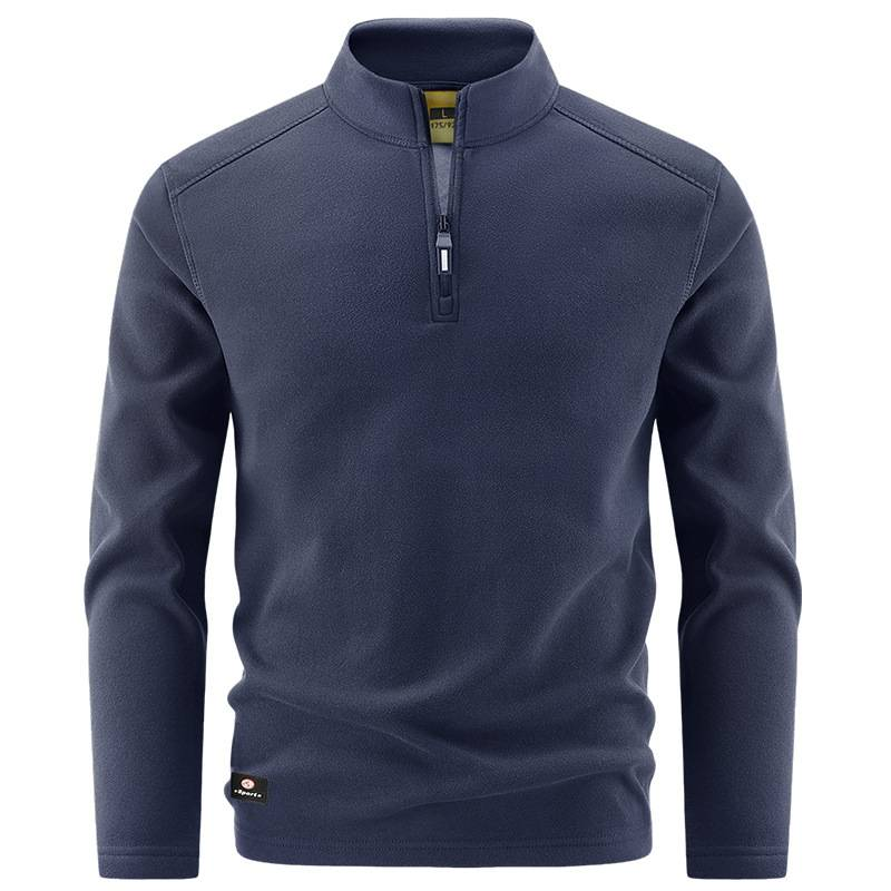 Erkek Hafif Yarım Fermuarlı Kapüşonlu Sweatshirt - İlkbahar ve Sonbahar İçin Nefes Alabilen Uzun Kollu Spor Üstü_voghion.com