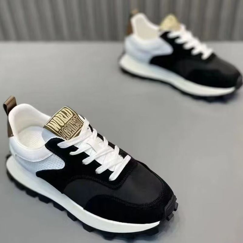 2026 Fashion Sneakers Jogging Shoes Hiking Shoes Youth Men Artificial Leather Splicing Low Top Lace-Up Non-Slip Wear-Resistant Running Shoes_voghion.com