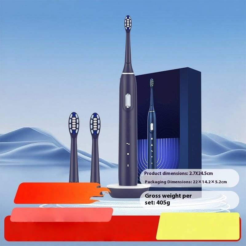 Elektrische Zahnbürste mit weichen Borsten – 5 Modi, 38.000 U/min Magnetschwebetechnik, Batterielaufzeit von über 50 Tagen, Reiseetui (Blau/Rosa/Weiß)_voghion.com