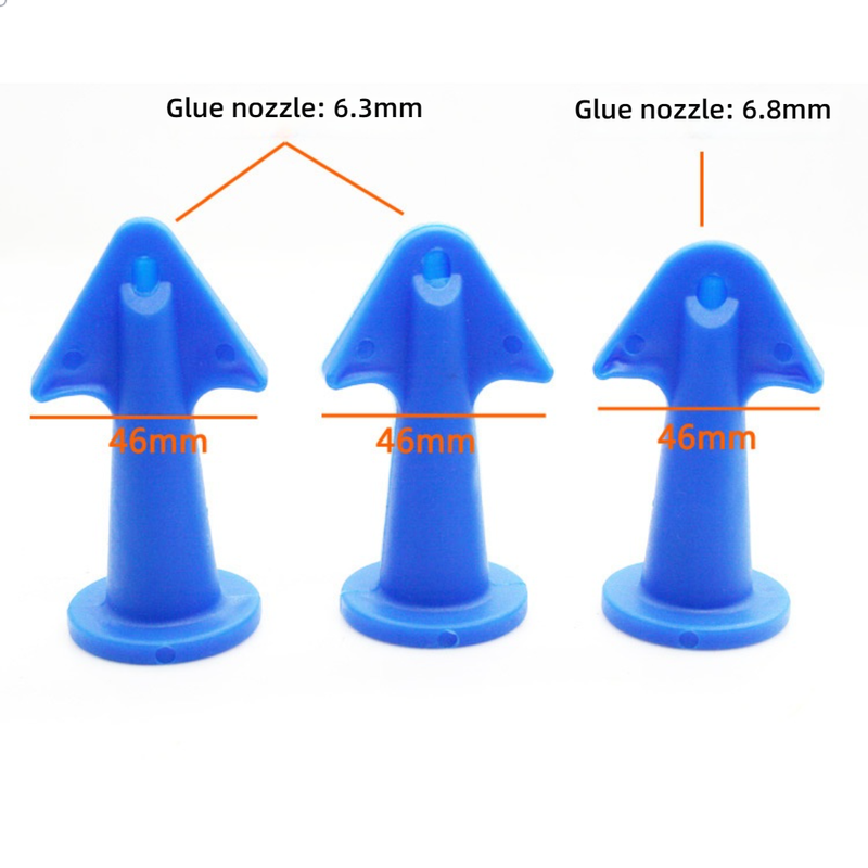 Professionele kitset met 5 stuks - Precisiespuitmond, schraper en wisser voor naadloze doe-het-zelfprojecten (zwart/blauw/geel)_voghion.com