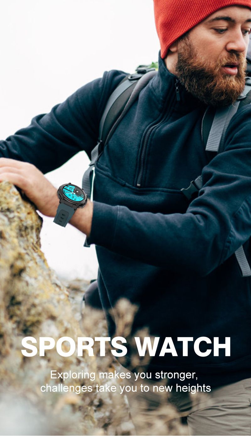 S56T smartwatch for Bluetooth communication, outdoor step counting, sports, triple protection, heart rate_voghion.com