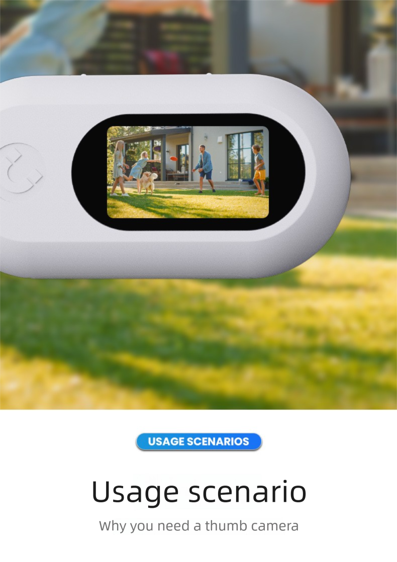 Cámara de bolsillo con grabadora de movimiento HD para mascotas, ideal para niños._voghion.com