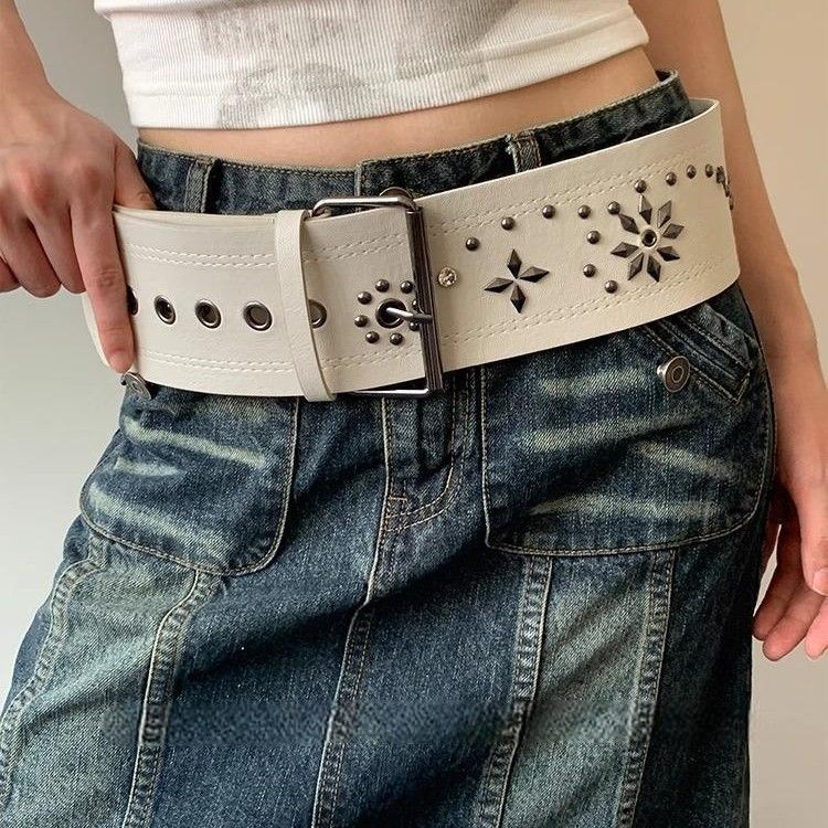 Clash Nikki Design Y2K Spice Girls Studded Wide Corset Accessory Belt_voghion.com