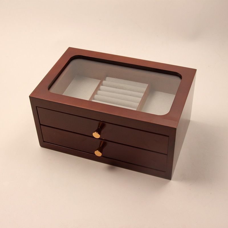 Horlogedoos Eenvoudige opbergdoos voor sieraden met twee lagen Opbergdoos voor kettinghorloge en armband Opbergdoos voor op het bureau Opbergdoos voor op het bureau Retro opbergdoos_voghion.com
