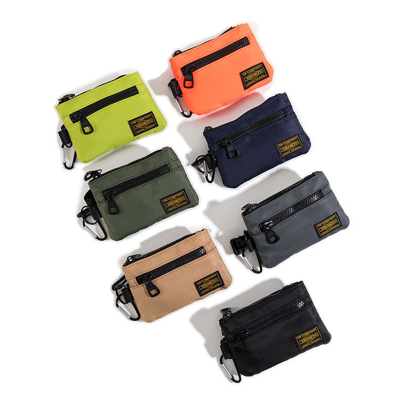 Borsa a tracolla unisex piccola, alla moda, casual, versatile, in tessuto Oxford, stile da lavoro, portamonete, semplice, portachiavi, borsa per carte_voghion.com