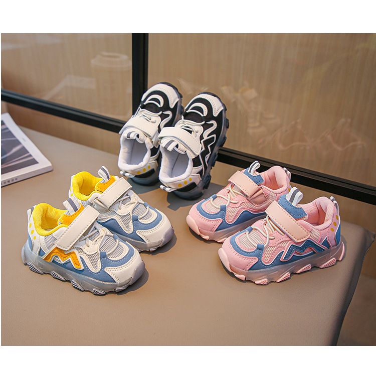 Children's 2023 spring and summer new light-on shoes fashion casual mesh boys and girls soft bottom with light baby sneaker_voghion.com