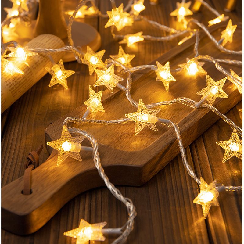 LED Small Colorful Flashing String Starry Sky Birthday Atmosphere Bedroom Room Decoration Star Lights Indoor_voghion.com