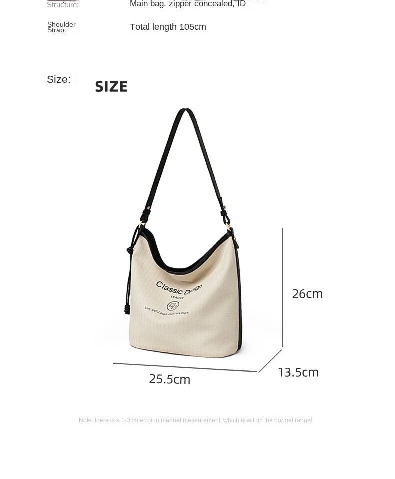 VINEY2025 Zomer Nieuwe Damestassen Tote Bags Casual Canvas Tassen Grote Capaciteit Schoudertassen Messenger Bags_voghion.com