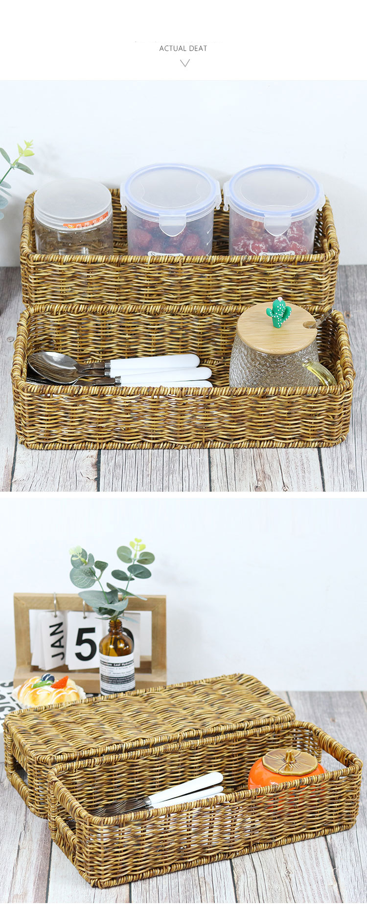 Handmade Creative Rattan Daily Necessities Storage Desktop Storage Basket Storage Basket Storage Basket_voghion.com