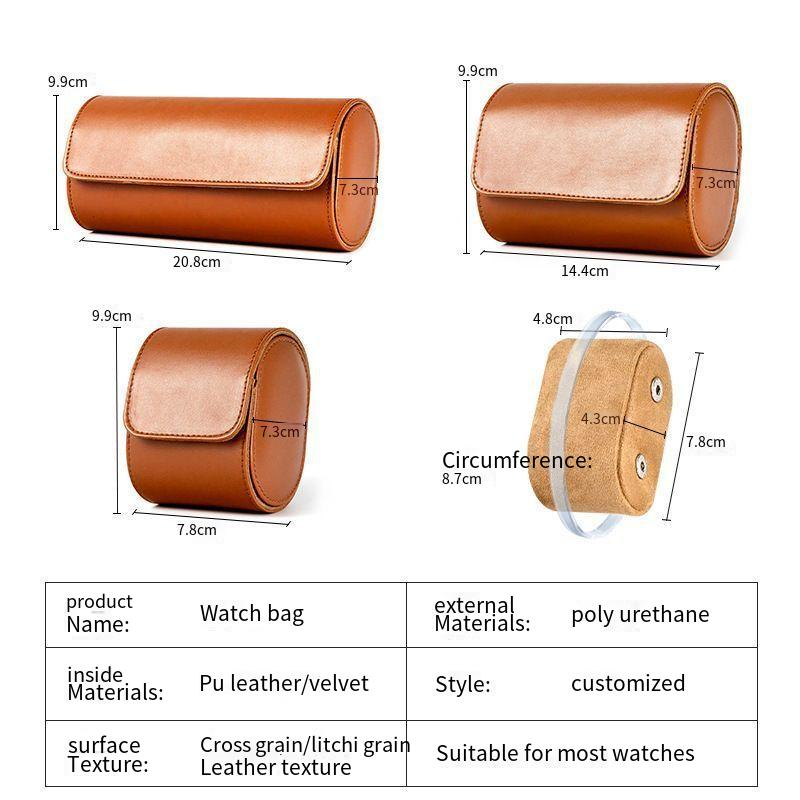 Dunkelgrüne Uhrenaufbewahrungsbox aus Lychee-Grain-Leder mit 1 2 3 Uhrenpositionen, Uhrenbox_voghion.com