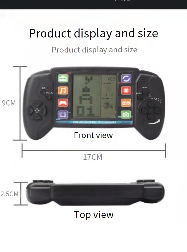 Console de jogo Tetris retrô, brinquedo de quebra-cabeça portátil para crianças e adultos, dispositivo de jogo portátil clássico com tela grande (várias cores e estilos disponíveis)_voghion.com
