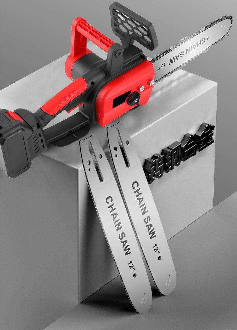 DaVKing Sega a catena elettrica agli ioni di litio da 12 pollici, motosega ricaricabile per la lavorazione del legno, sega per abbattimento, potatura da giardino, sega portatile, artefatto da taglio_voghion.com