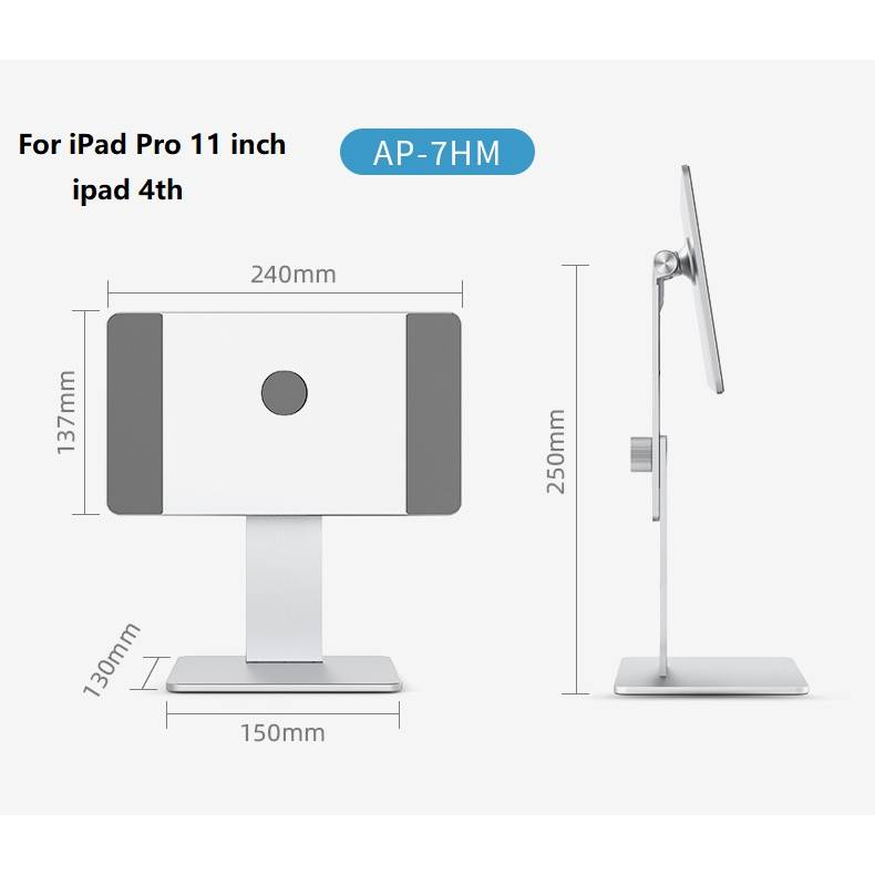 360 ° Rotation Magnetic Tablet Stand For Ipad Pro 12.9 Inch 11inch Adjustable Floating Aluminum Alloy Desktop Stand_voghion.com