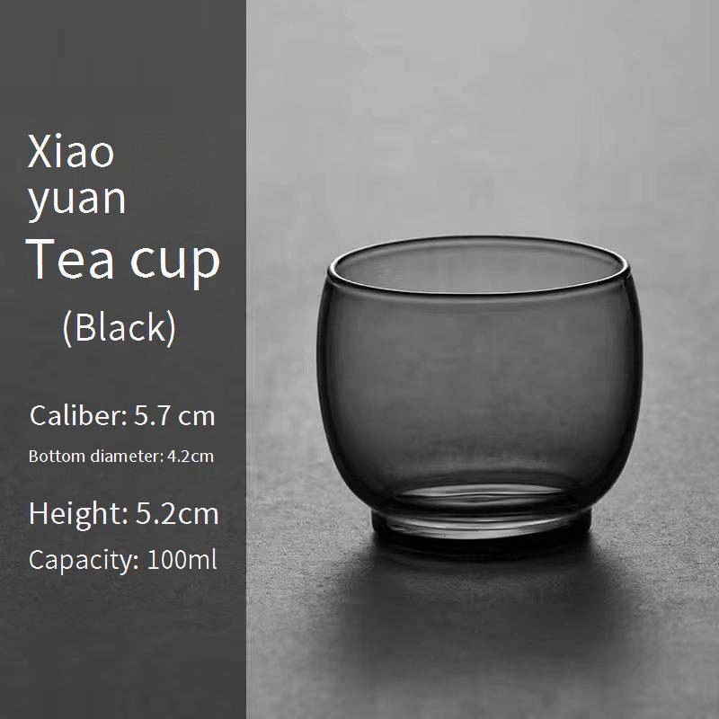 Hochwertiges drehbares Teeservice aus Glas – Gongfu-Teegeschirr aus Borosilikatglas mit luxuriöser Geschenkbox, 350 ml Fairness-Tasse und 100 ml Teetassen_voghion.com