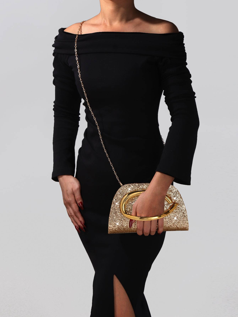 KOSÉ New Evening Bag, Classic Clutch Bag, Fashionable And Trendy Sequined Handle Chain Crossbody Clutch_voghion.com