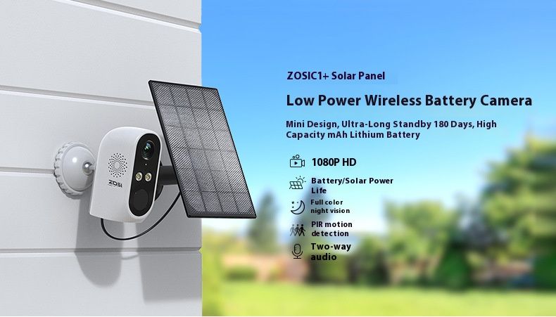 3MP Wireless WiFi Indoor/Outdoor Security Camera, IP66 Waterproof, Battery Powered, Night Vision (15m), 2-Way Audio, Motion Detection, Weatherproof_voghion.com
