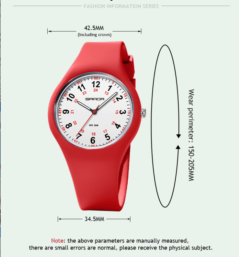 Orologio sportivo casual al quarzo da uomo e da donna con lancette luminose, resistenza all'acqua fino a 30 m, cinturino in silicone, orologio sportivo al quarzo con quadrante rotondo_voghion.com