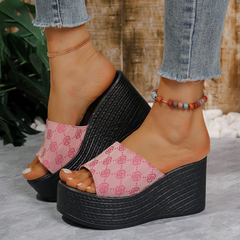 New women's platform sandals wedge heel simple summer women's shoes_voghion.com