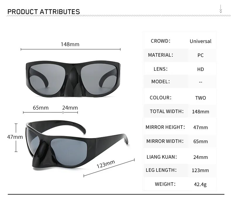 Mode Y2K Marke Designer Übergroße Vogelnase Maskierte Sonnenbrille Frauen Für Männer 2024 Trend Sonnenbrille Vintage Mode Schutzbrille_voghion.com