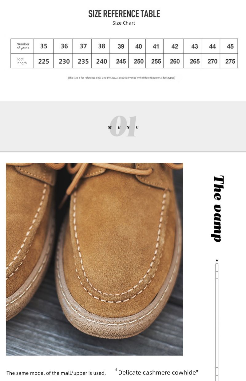 Solid Color Handmade Retro Suede Casual Shoes_voghion.com