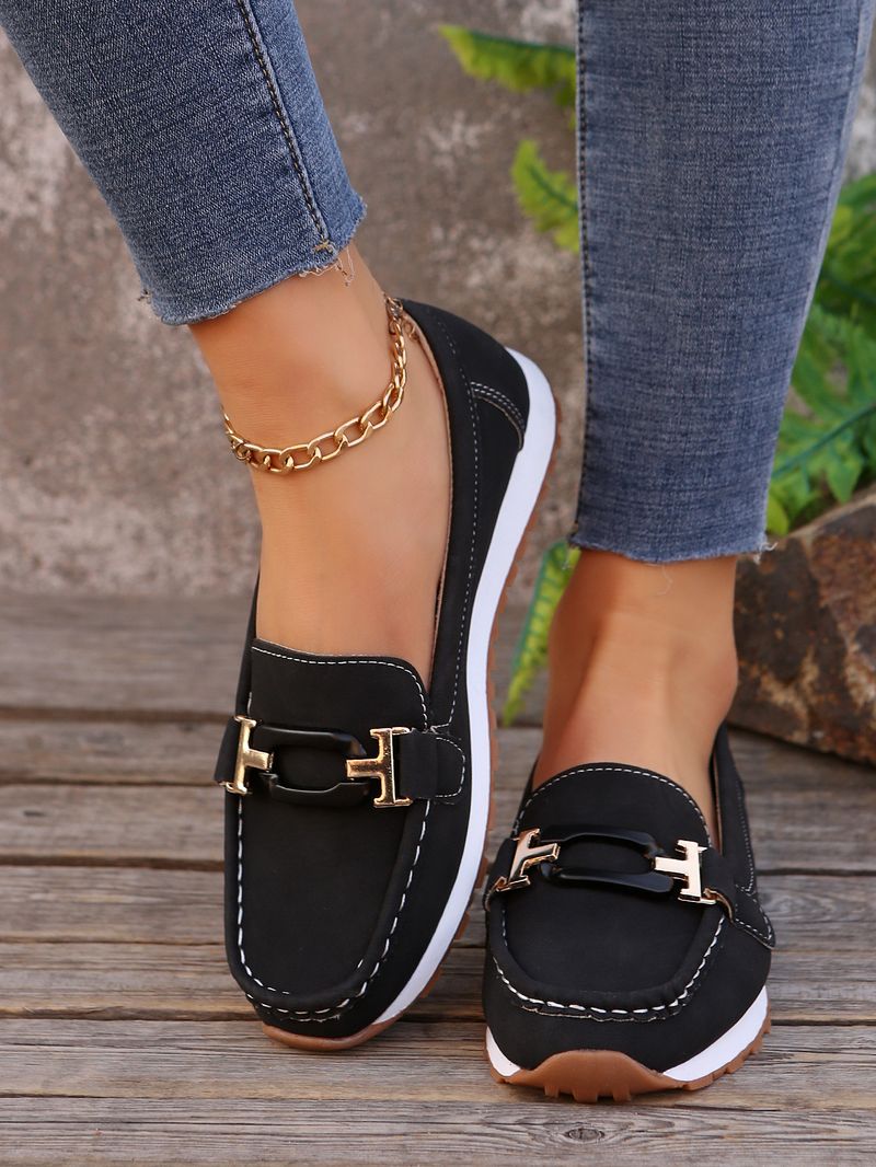 Fashion Fit Single für Frauen 24 neue runde Zehenpartie Mode lässig Plus Size Le Fu Dou Schuhe kleiner Duftstil_voghion.com