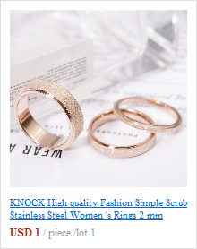 Moda KNOCK Titanio Acciaio Oro Rosa Anti-allergia Liscio Semplice Matrimonio Coppie Anelli Bigiotteria per Uomo o Donna Regalo_voghion.com