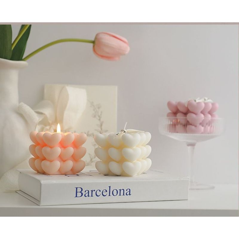 Heart Cube Aromatherapy Candle Creative Ins Style Internet Celebrity Incense Decoration Photo Studio Romantic Atmosphere_voghion.com
