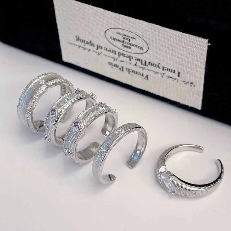 Modischer Gulas-Zirkon mit offenem, schlicht gestapeltem Nischendesign, High-End-Feeling, gepaartem Ring, leichtem Luxusring_voghion.com
