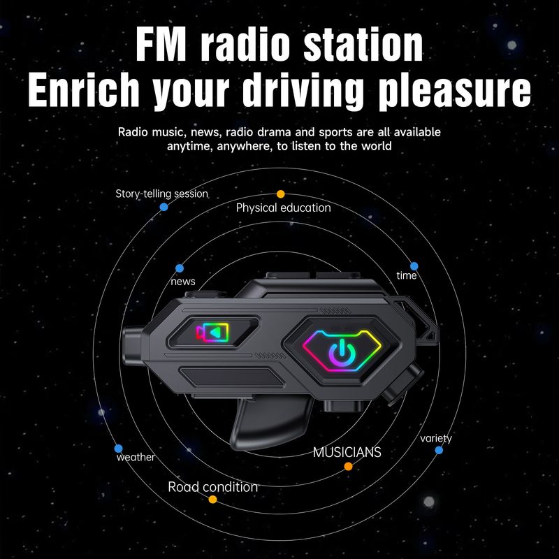 Motorcycle Cycling Helmet Bluetooth Headphones Moto App Video Camera Recording & FM Radio TF Card Recorder Intercom Call Headset_voghion.com