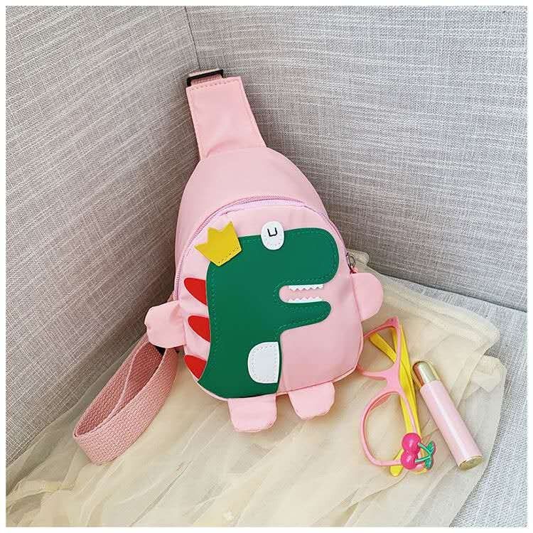 Cartoon Dinosaurier Kinder Brust süße Mädchen Rucksack Jungen Baby Diagonal Straddle Tasche_voghion.com