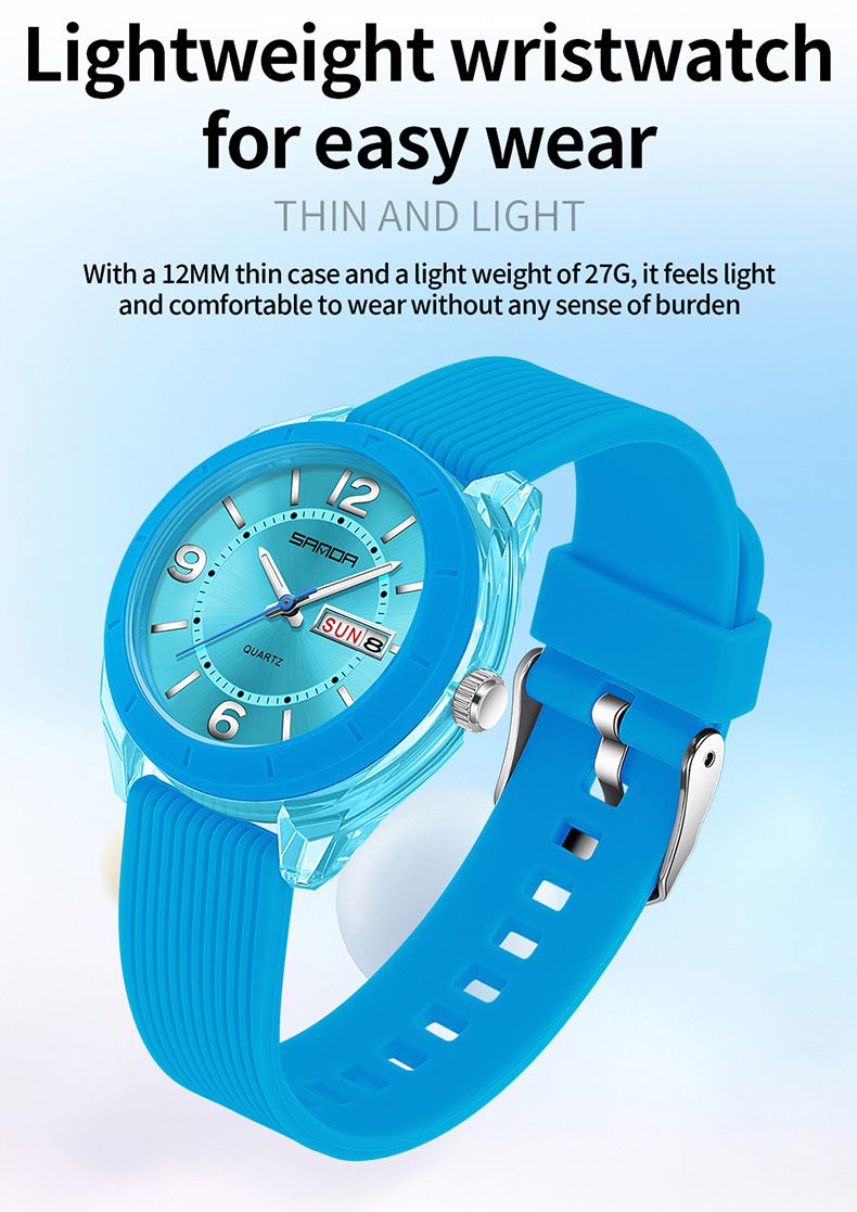 Men's And Women's Sporty Casual Quartz Watch With Luminous Hands, Date Display, And 50m Water Resistance Luminous Waterproof Double Calendar Quartz_voghion.com