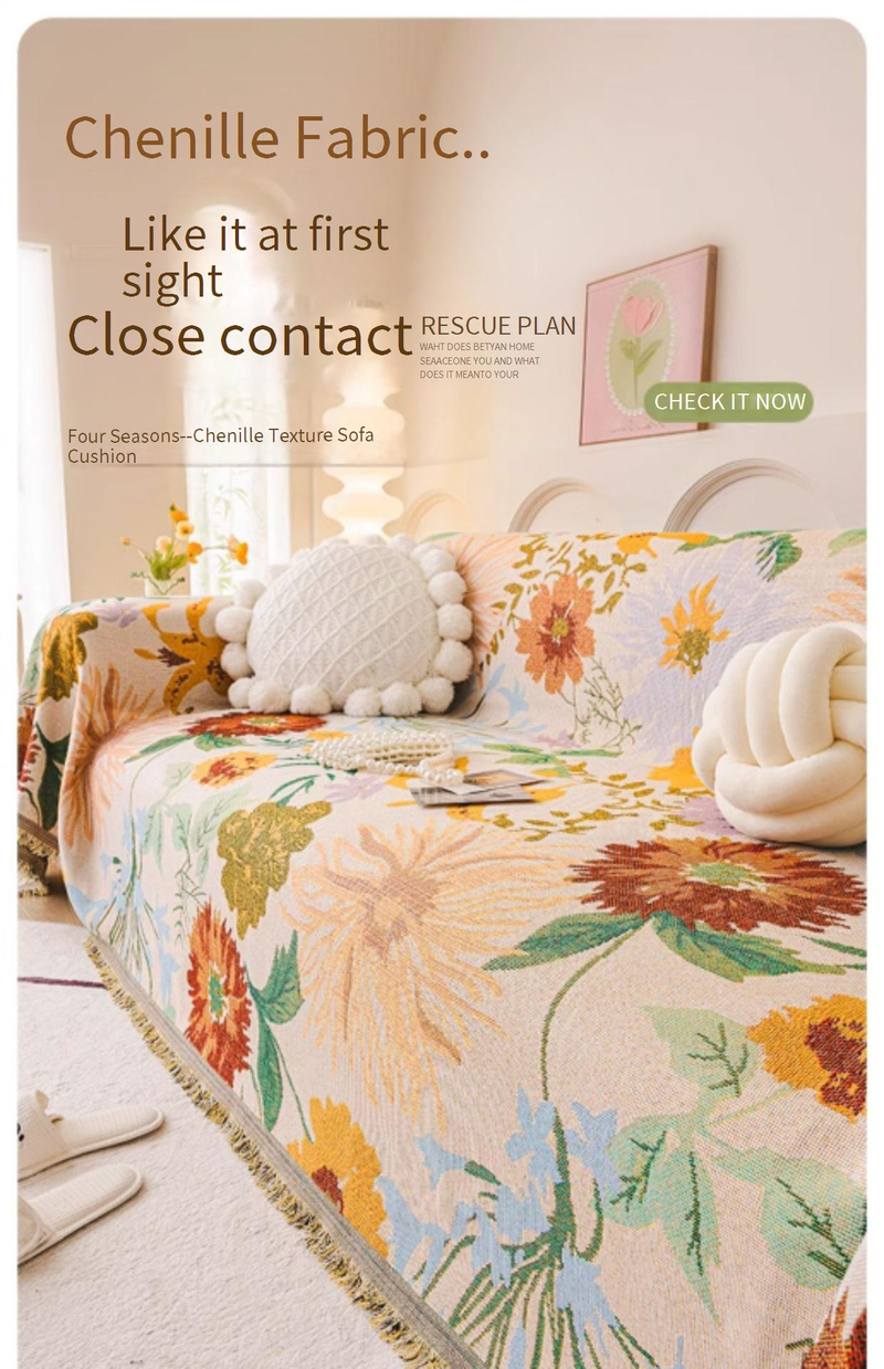 Home Garden Chenille Anti Cat Scratching Sofa Cover Cloth Asciugamano Nuovo Four Seasons Universal Sofa Cover All Inclusive Universal Sofa Cushion_voghion.com