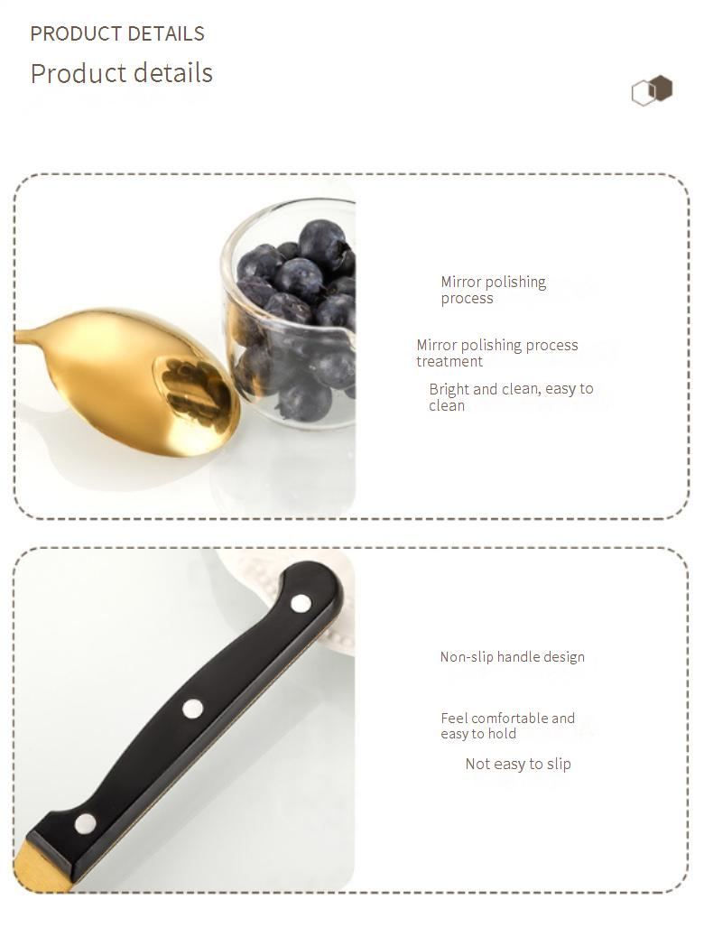 Set di posate portoghesi professionali da 36 pezzi - Coltelli e forchette da bistecca in acciaio inossidabile in lussuosa confezione regalo in legno dorato (qualità hotel e ristoranti)_voghion.com