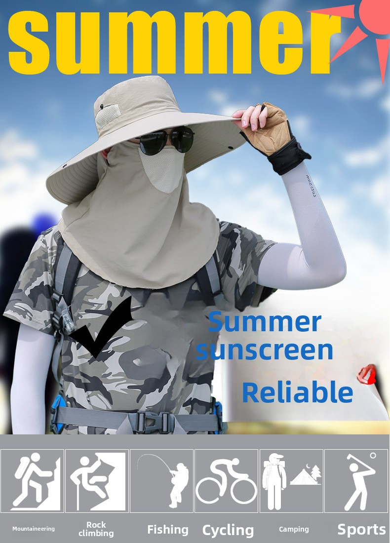 Fischerhut für Herren mit 360°-Sonnenschutz – wasserdicht und schnelltrocknend, zum Angeln und für Outdoor-Aktivitäten_voghion.com