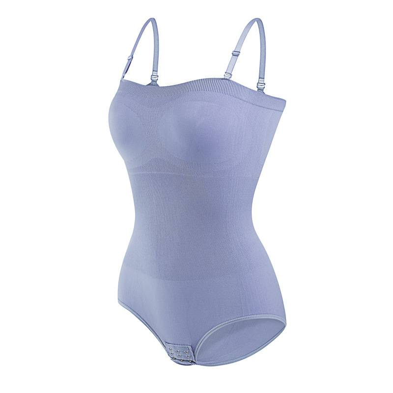 Body moldeador con tirantes ajustables para mujer: corsé sin costuras con control de abdomen y tirantes desmontables, ropa interior adelgazante de talla grande para todas las estaciones._voghion.com
