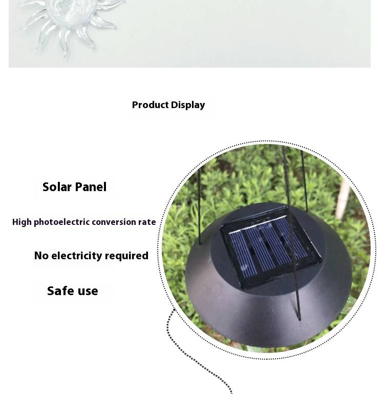 Campanilla de viento solar con luz LED que cambia de color para patio, jardín y camino._voghion.com