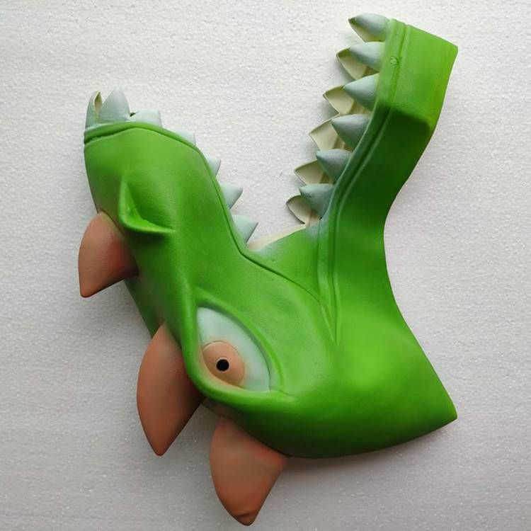 Party Masks Carnival Halloween Latex Head Cover Green Dinosaur Mask Masquerade Festival Party Face Props Toy_voghion.com