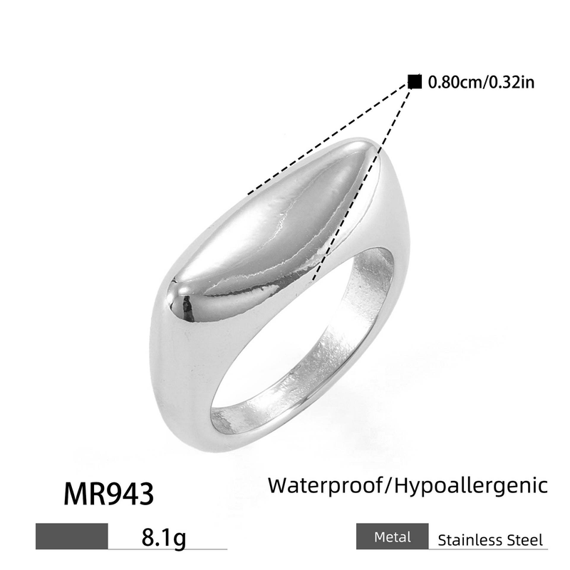 Bagues mignonnes avec oreilles de chat, design irrégulier, bague en acier titane, bague fermée pour femme_voghion.com