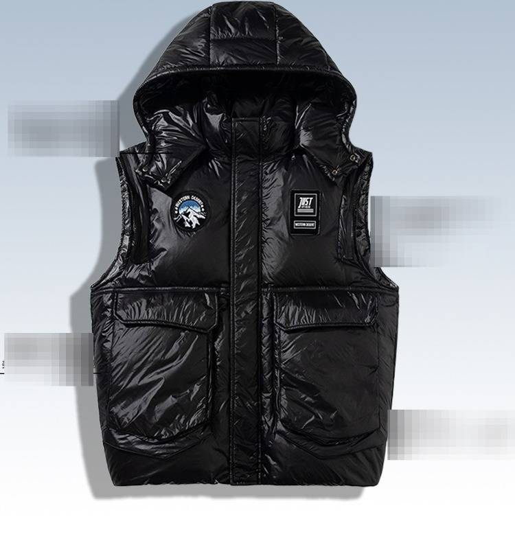 Premium Unisex Thermal Down Vest & Jacket - 50% White Duck Down Fill, Detachable Sleeves, All-Season Warmth For Urban Adventures (Black, M-3XL)_voghion.com