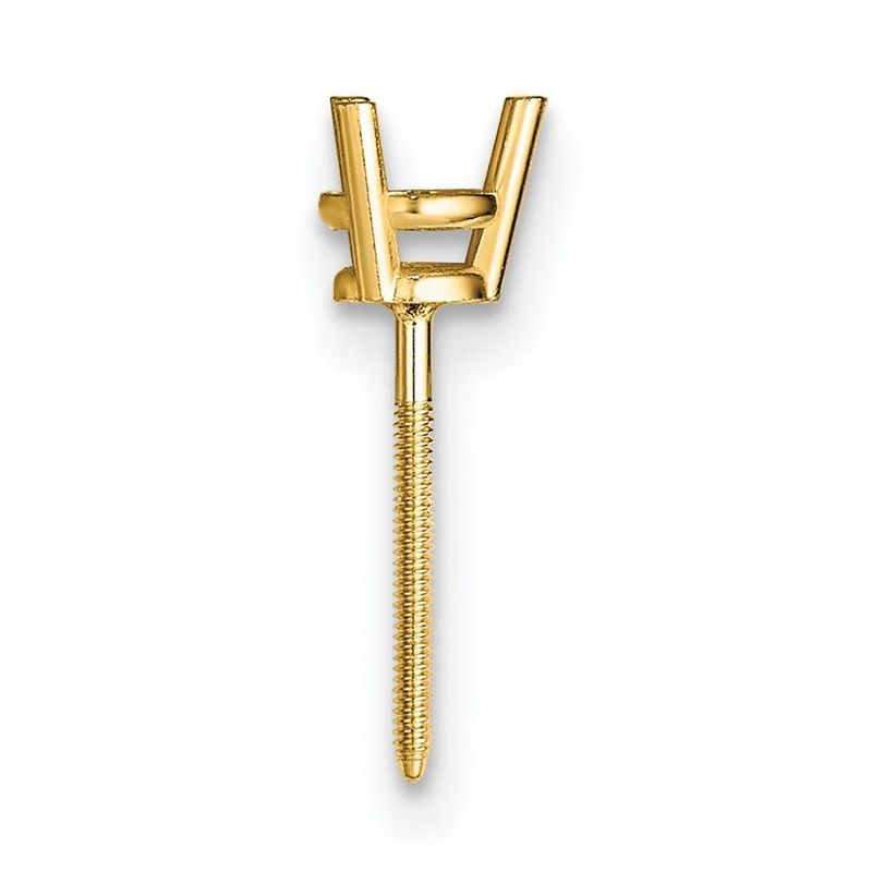 14ky Round 3-Prong .45ct. Threaded Post Earring Mounting_voghion.com