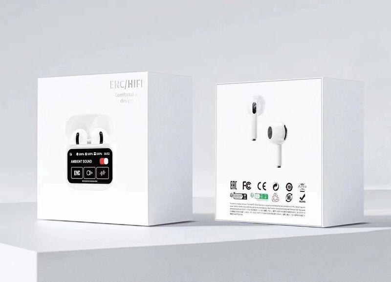 NeoGear New A11Pro Bluetooth Earbuds Smart Touch Color Screen ANC+ENC Active Noise Cancellation LCD Sports Watproof_voghion.com