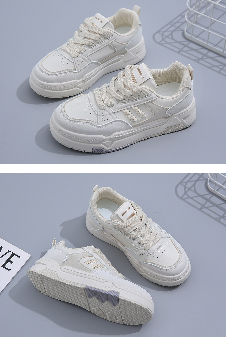 Piccole scarpe bianche da donna 2023 Primavera Nuovo di tutte le partite Studentesse sneakers con suola spessa scarpe sportive casual scarpe da donna 618_voghion.com